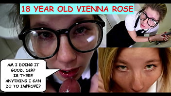 Apakah Aku Sudah Bagus, Pak? Apa Yang Bisa Aku Lakukan Agar Lebih Baik? Vienna Rose, 18 Tahun, Bicara Mesum Dan Menghisap Kontol Joe Jon Yang Tua Kotor.